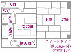 スイート　露天風呂付:間取り